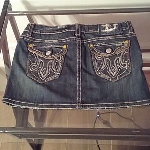 Denim mini skirt